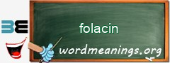 WordMeaning blackboard for folacin